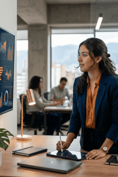 Equipo analizando datos de empleabilidad juvenil en Colombia